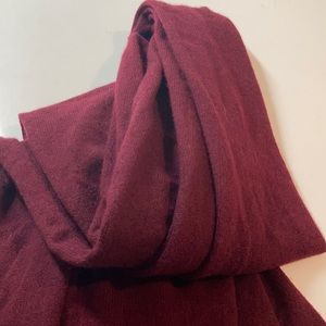 Cashmere Burgundy Blanket Scarf- LIKE NEW CASHMERE